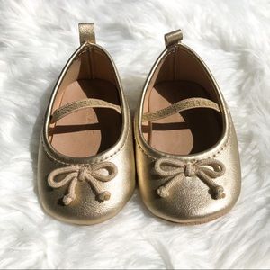 Old Navy | Baby Girl Ballet Flats Gold 6-12M